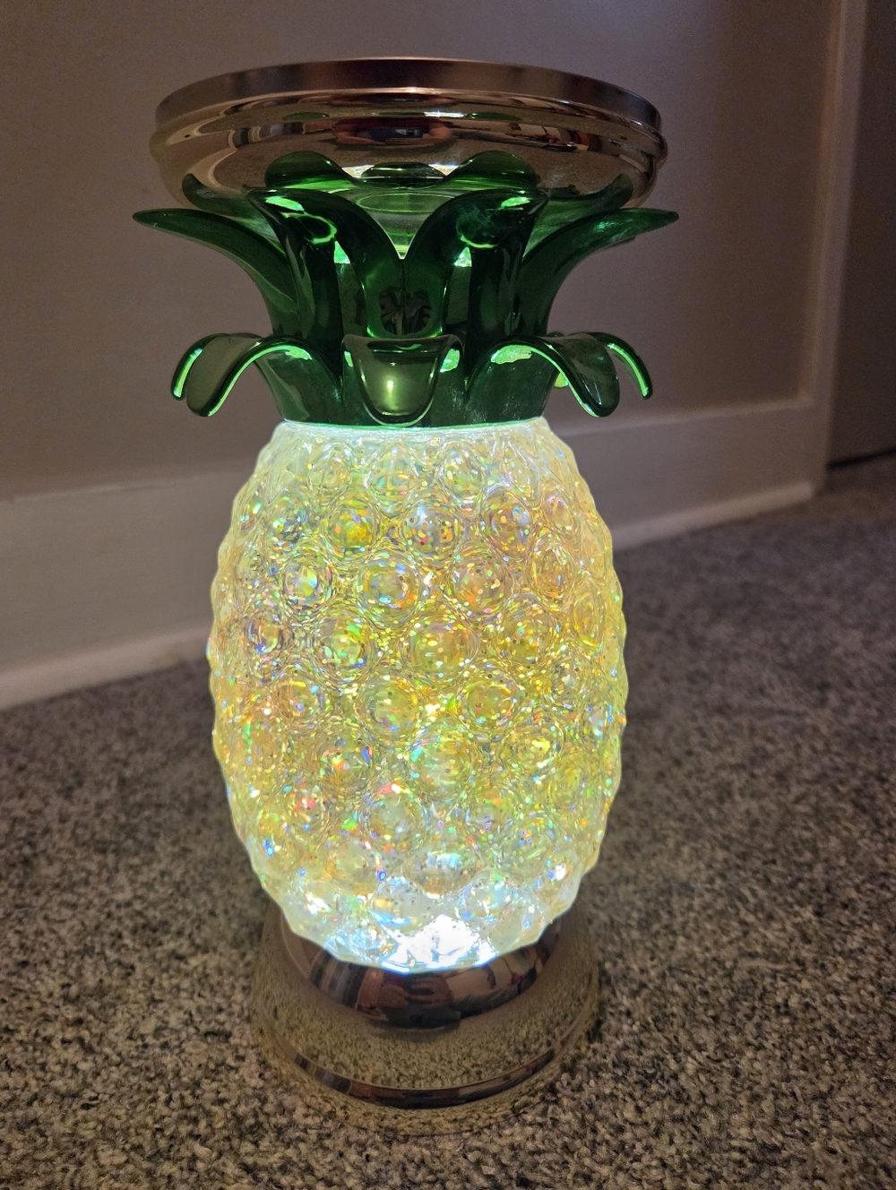 Bath & Body Works Pineapple Light Up Candle Holder 3 Wick Brand New